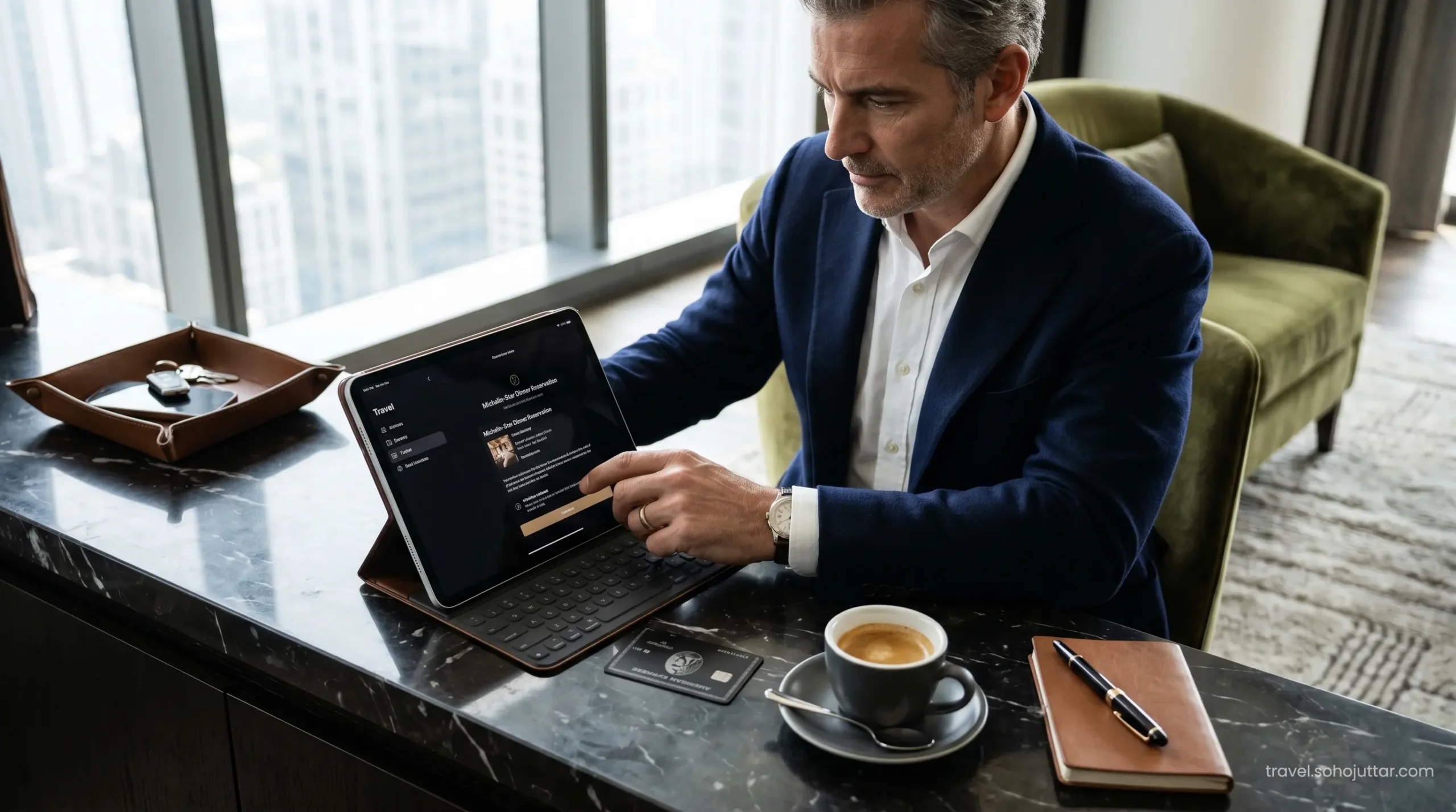 Booking VIP restaurant reservations using Amex Global Dining concierge.