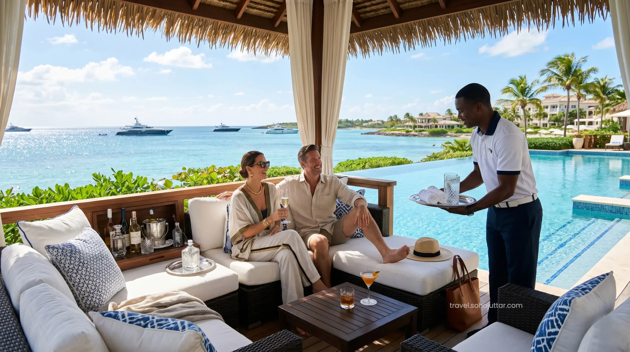 Ultra-premium private cabana at Aquaventure waterpark Dubai.