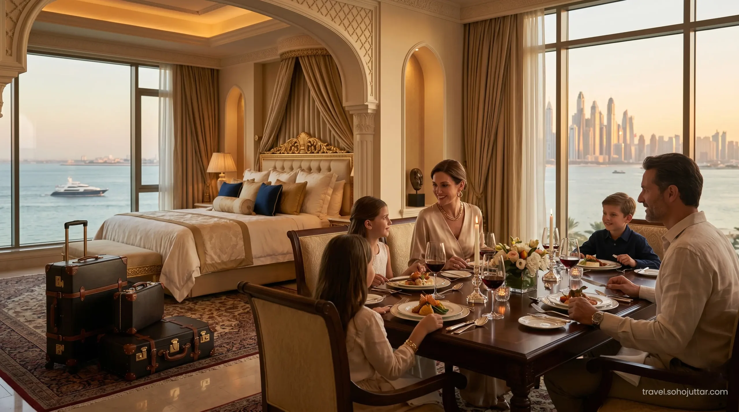 Classic Arabian luxury suite interior at Atlantis The Palm Dubai.