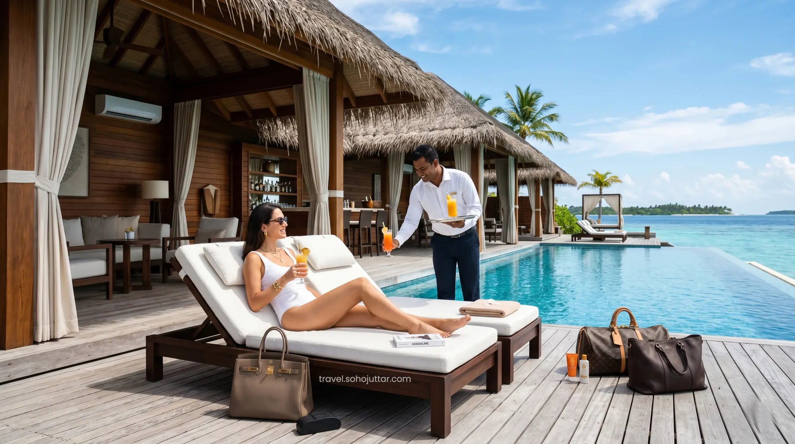 Private luxury cabana booked with GCC resident discount.