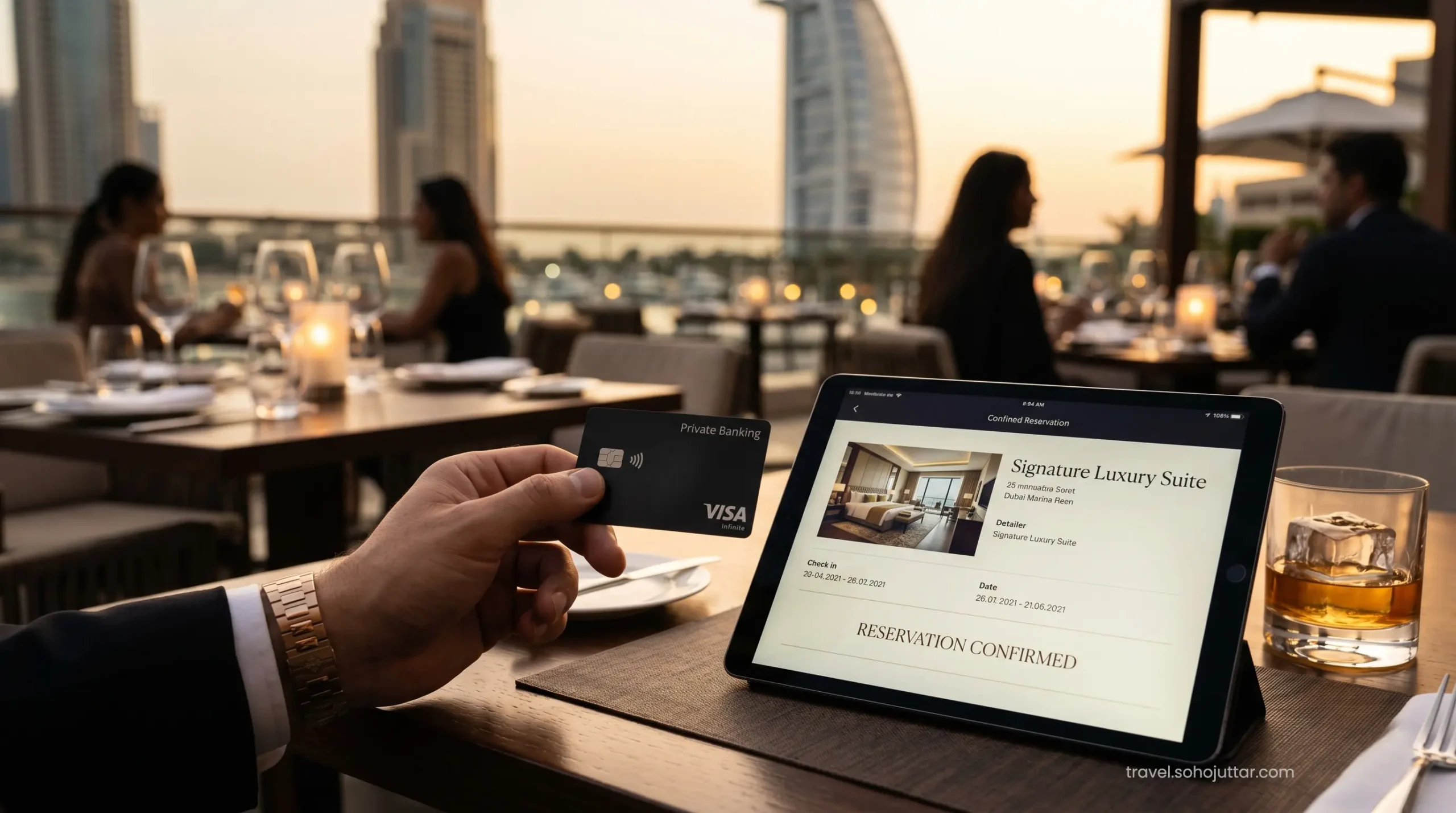 Booking luxury Atlantis suites using a premium travel credit card.