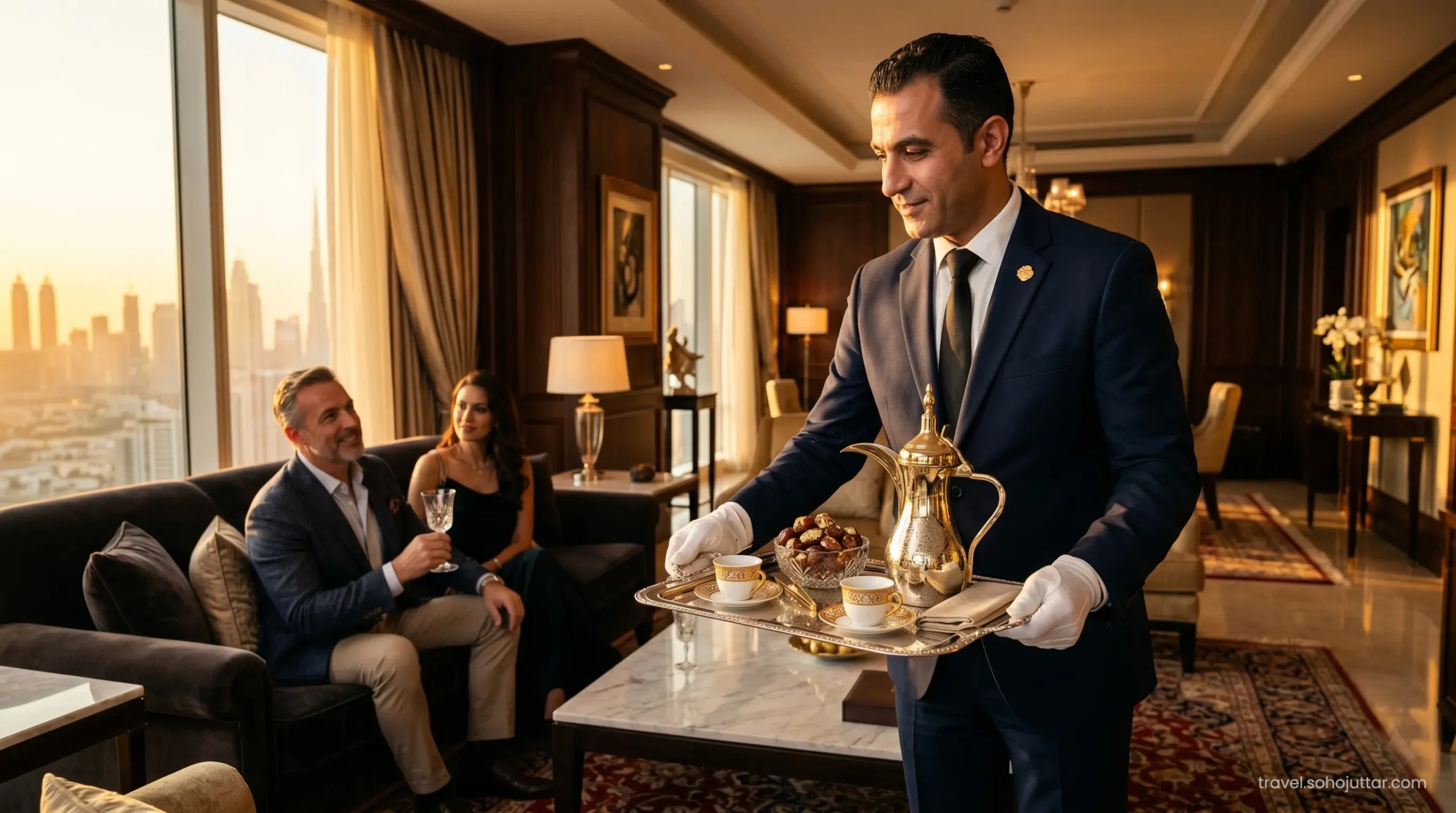 Private 24-hour butler service at Atlantis Dubai VIP suites.