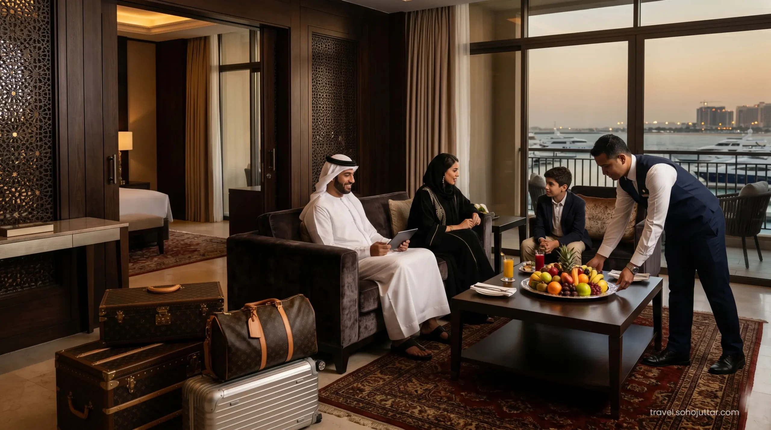 Luxury interconnected family suite for GCC guests at Atlantis Dubai.